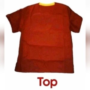 New 2XL Hospital Factory Inmate Prison Convict Scrubs Uniform TOP. Red. Unisex